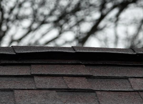 Photo: drone photo showing roof peak gaps Photo: drone photo showing roof peak gaps